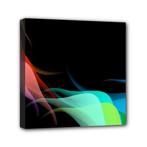 Flower 3d Colorm Design Background Mini Canvas 6  X 6  (stretched) by HermanTelo