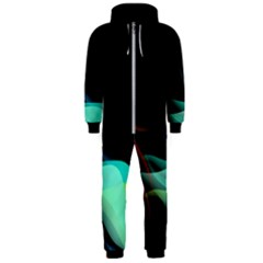 Flower 3d Colorm Design Background Hooded Jumpsuit (men)  by HermanTelo