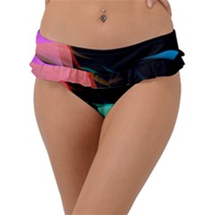 Flower 3d Colorm Design Background Frill Bikini Bottom