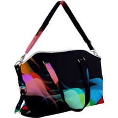 Flower 3d Colorm Design Background Canvas Crossbody Bag by HermanTelo