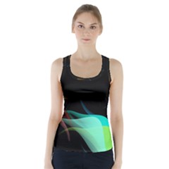 Flower 3d Colorm Design Background Racer Back Sports Top