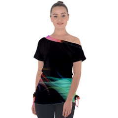 Flower 3d Colorm Design Background Tie-up Tee