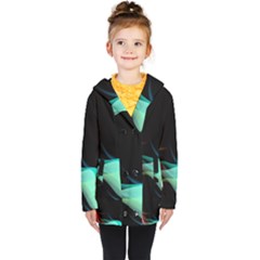 Flower 3d Colorm Design Background Kids  Double Breasted Button Coat by HermanTelo