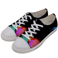 Flower 3d Colorm Design Background Women s Low Top Canvas Sneakers by HermanTelo