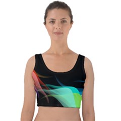 Flower 3d Colorm Design Background Velvet Crop Top