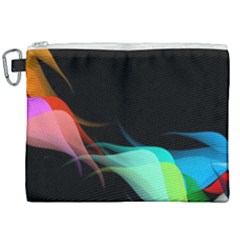 Flower 3d Colorm Design Background Canvas Cosmetic Bag (xxl)