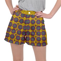 Bohemian Rare  Fantasy Flowers In The Festive Sun Ripstop Shorts by pepitasart