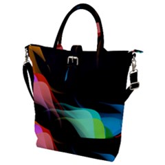 Flower 3d Colorm Design Background Buckle Top Tote Bag by HermanTelo