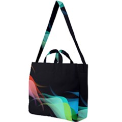 Flower 3d Colorm Design Background Square Shoulder Tote Bag by HermanTelo