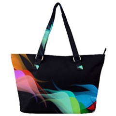 Flower 3d Colorm Design Background Full Print Shoulder Bag by HermanTelo