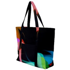 Flower 3d Colorm Design Background Zip Up Canvas Bag