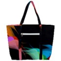 Flower 3d Colorm Design Background Zip Up Canvas Bag View3