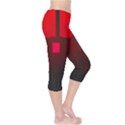 Light Neon City Buildings Sky Red Capri Leggings  View4