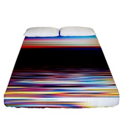 Lake Sea Water Wave Sunset Fitted Sheet (king Size) by HermanTelo