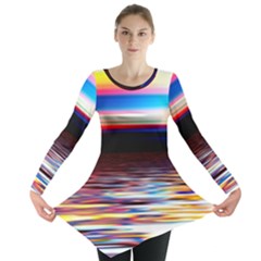 Lake Sea Water Wave Sunset Long Sleeve Tunic 