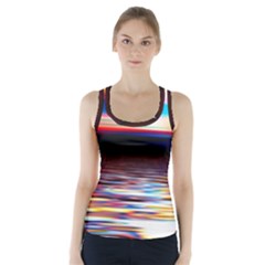 Lake Sea Water Wave Sunset Racer Back Sports Top