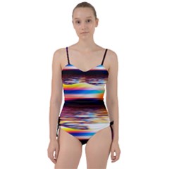 Lake Sea Water Wave Sunset Sweetheart Tankini Set