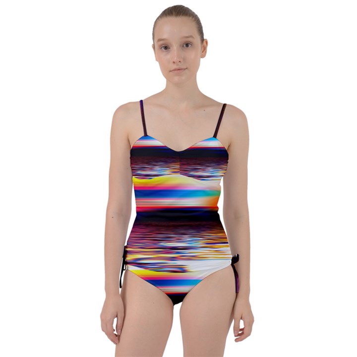 Lake Sea Water Wave Sunset Sweetheart Tankini Set