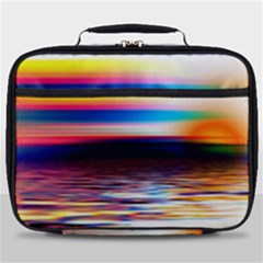 Lake Sea Water Wave Sunset Full Print Lunch Bag