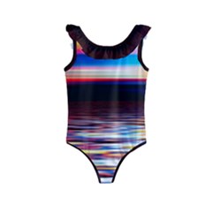 Lake Sea Water Wave Sunset Kids  Frill Swimsuit