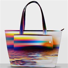 Lake Sea Water Wave Sunset Back Pocket Shoulder Bag 