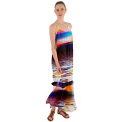 Lake Sea Water Wave Sunset Cami Maxi Ruffle Chiffon Dress by HermanTelo