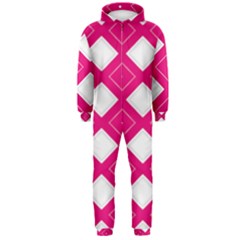 Backgrounds Pink Hooded Jumpsuit (men) 