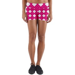 Backgrounds Pink Yoga Shorts