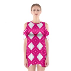 Backgrounds Pink Shoulder Cutout One Piece Dress