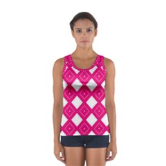 Backgrounds Pink Sport Tank Top  by HermanTelo