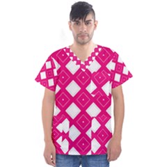 Backgrounds Pink Men s V-neck Scrub Top