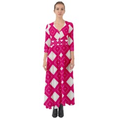 Backgrounds Pink Button Up Boho Maxi Dress