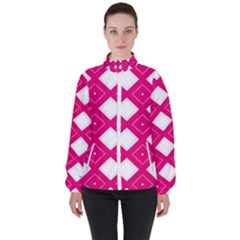 Backgrounds Pink Women s High Neck Windbreaker by HermanTelo