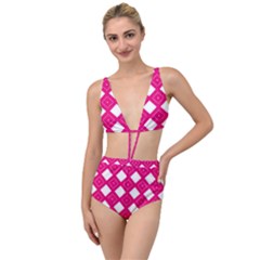 Backgrounds Pink Tied Up Two Piece Swimsuit