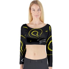 Bulb Light Idea Electricity Long Sleeve Crop Top