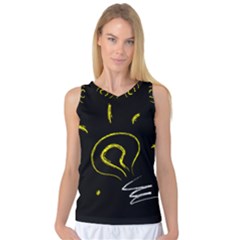 Bulb Light Idea Electricity Women s Basketball Tank Top by HermanTelo