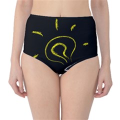 Bulb Light Idea Electricity Classic High-waist Bikini Bottoms