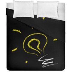 Bulb Light Idea Electricity Duvet Cover Double Side (california King Size)