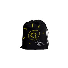 Bulb Light Idea Electricity Drawstring Pouch (xs) by HermanTelo