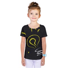 Bulb Light Idea Electricity Kids  One Piece Tee