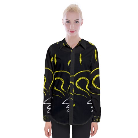 Bulb Light Idea Electricity Womens Long Sleeve Shirt by HermanTelo