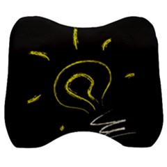 Bulb Light Idea Electricity Velour Head Support Cushion