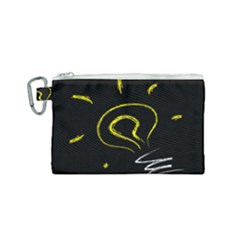 Bulb Light Idea Electricity Canvas Cosmetic Bag (small) by HermanTelo