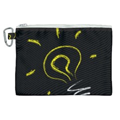 Bulb Light Idea Electricity Canvas Cosmetic Bag (xl) by HermanTelo