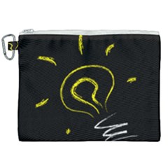 Bulb Light Idea Electricity Canvas Cosmetic Bag (xxl) by HermanTelo