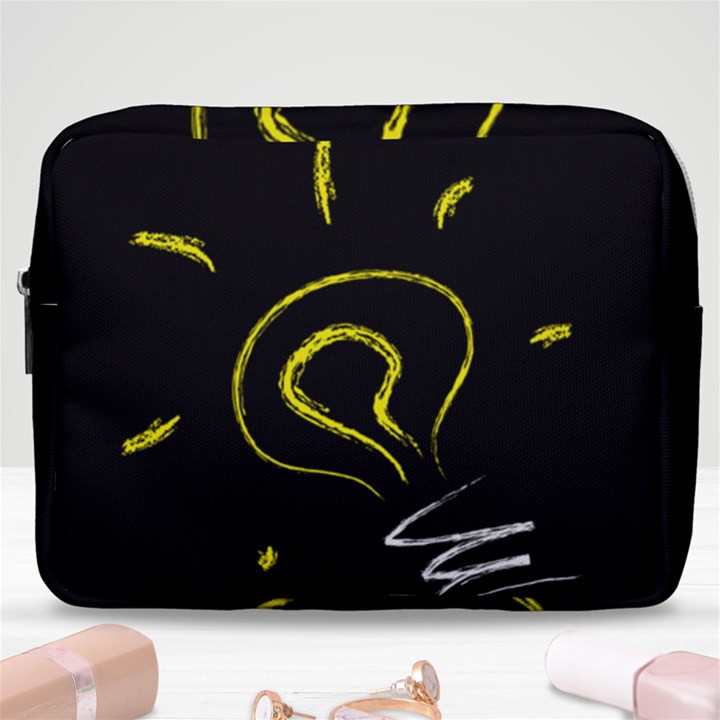 Bulb Light Idea Electricity Make Up Pouch (Large)