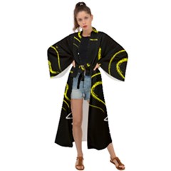 Bulb Light Idea Electricity Maxi Kimono