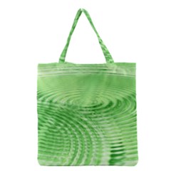 Wave Concentric Circle Green Grocery Tote Bag by HermanTelo