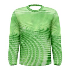 Wave Concentric Circle Green Men s Long Sleeve Tee