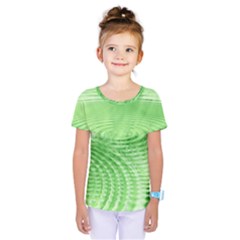 Wave Concentric Circle Green Kids  One Piece Tee